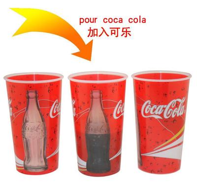 【塑膠變色杯 深圳廠家 杯身可印制任意圖案 廣告推廣杯 幾米】價(jià)格_廠家_圖片 -